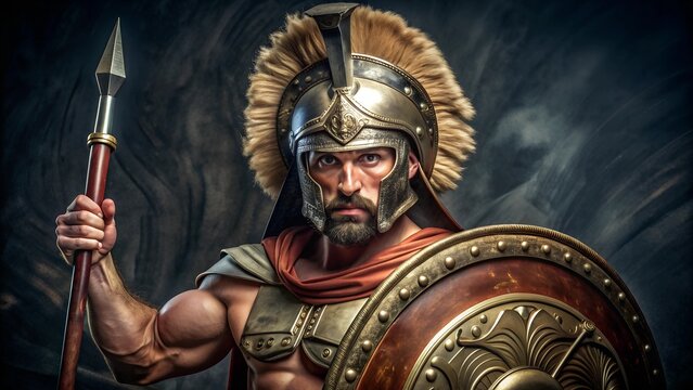 The indomitable warrior, pride and strength of ancient Greece