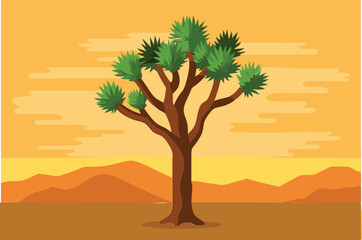 Joshua tree vector illustration 