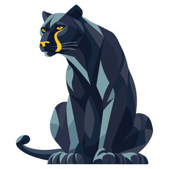 Low-Poly Leopard, Geometric and Modern Animal Design - Flat Vector Illustration © Tollaru