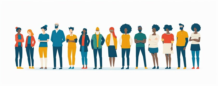 Customer segmentation, dividing audience for targeting, flat design illustration