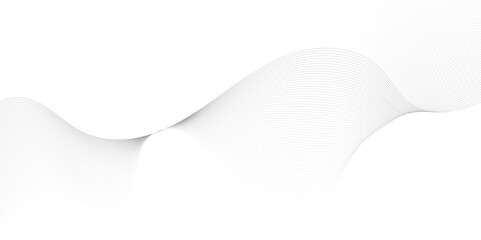 Fototapeta premium Elegant abstract smooth swoosh speed gray wave modern stream background. Abstract wavy stripes on white background isolated. Creative line art. Vector illustration