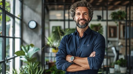 The happy bearded man