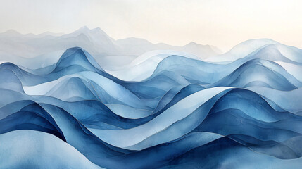 Soothing Abstract Waves Peaceful Background for Positive Relaxation and Spiritual Wellbeing