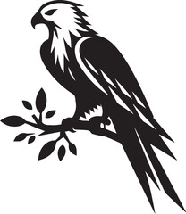 Brahminy Kite vector silhouette illustration logo art