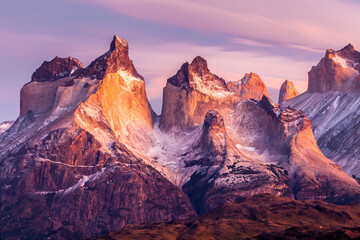 Nice view of Torres Del Paine National Park, Chile.