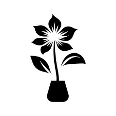 Elegant Flower Icon Design with Transparent Background – High-Quality Vector Art Perfect for Digital Projects, Branding, and Graphic Design – Versatile and Modern Illustration