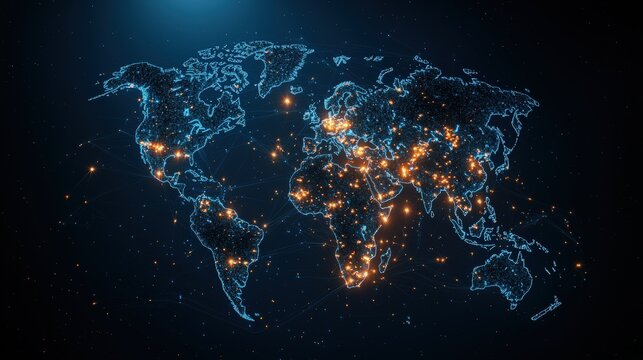 A creative map showing the global prevalence of diabetes with highlighted regions