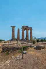 Greece Peloponnese Corinth Ancient City and Acropolis