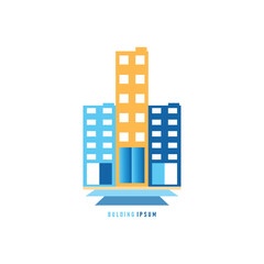 Real state bulding logo icon illustration abstract background design.