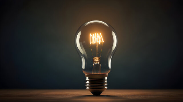 A conceptual picture of a light bulb represents a clever idea and inventive breakthrough, signifying brilliant marketing strategy preparation and imaginative thinking in the commercial world. 