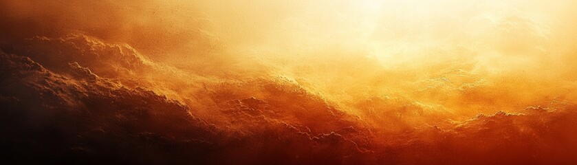 Naklejka premium A captivating view of a sunset illuminated sky with warm hues showcasing nature's beauty and tranquility.