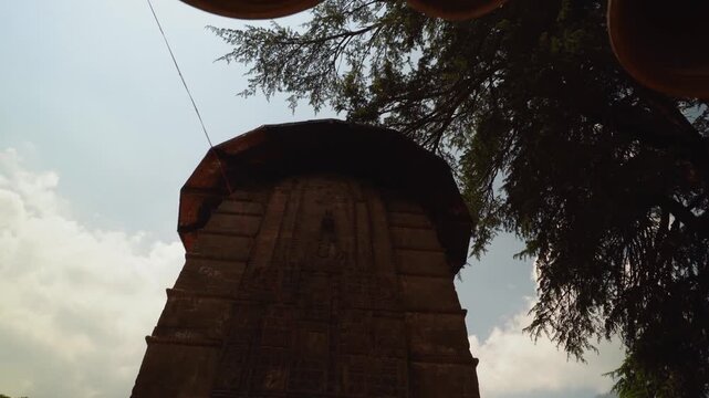 Chaurasi Temple complex with beautiful Valabhi-Shikhara style architecture, featuring 84 shrines, located in the center of Bharmour town, Chamba district, Himachal Pradesh.