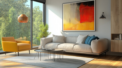 A living room with where, modern living room with fireplace, living room interior, modern living room