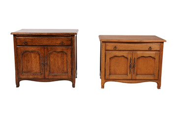 wooden cabinet isolated