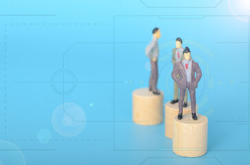 A resolute group of businessmen stood together, their unified stance a symbol of unwavering determination.