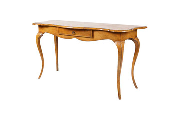 old wooden table isolated