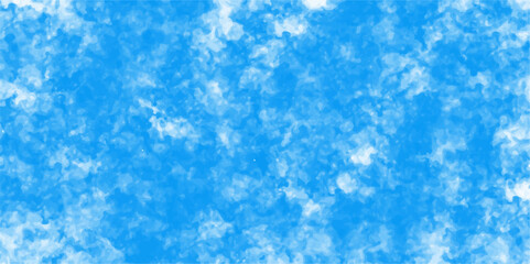 Sky Blue Grunge and textured banner with free copy space. Abstract watercolor featuring a Sky Blue and white sky with wispy clouds. Sky Blue texture background on white surface granite. 