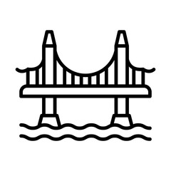 Bridge line icon