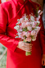 bouquet, wedding, flower, rose, pink, love, decoration, celebration, flowers, traditional, Vietnamese, groom, marriage, blossom, ceremony, beautiful, event, roses, bunch