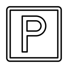 Parking Lot line icon