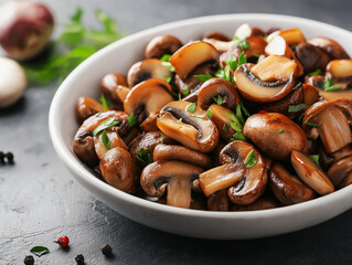 Fototapeta premium Button Mushrooms Ready to Eat