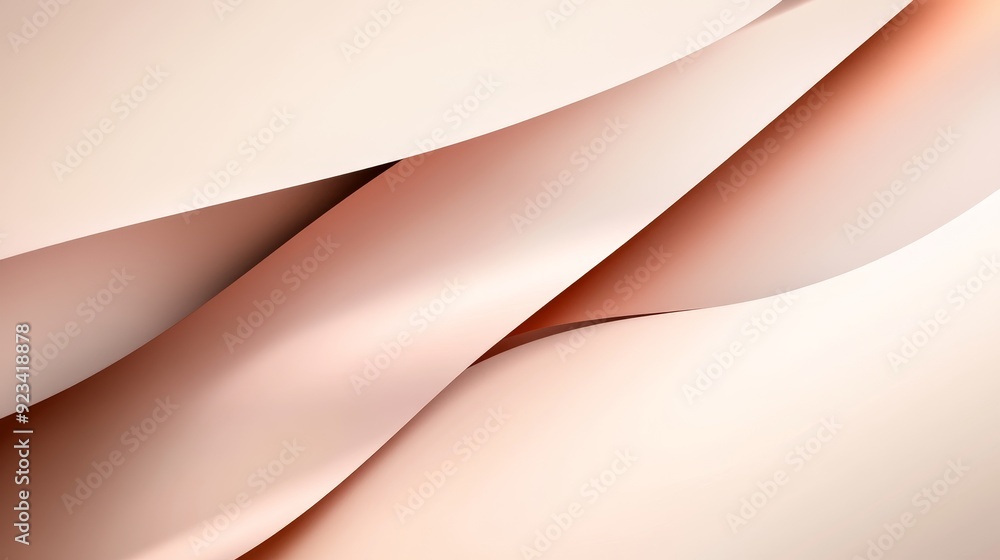 Poster a smooth, abstract design featuring flowing curves and soft gradients in warm tones, ideal for backg