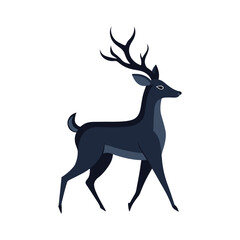 Deer vector art illustration isolated.