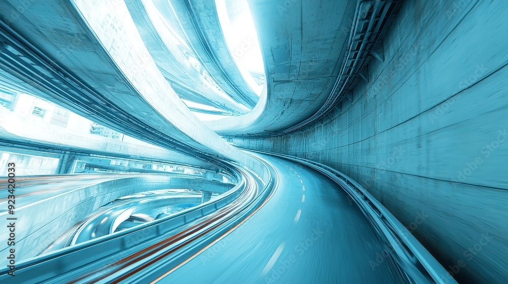 Poster abstract transport logistics design, featuring intricate patterns of roads and routes, highlighting 