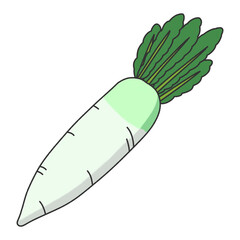 大根　シンプル　イラスト