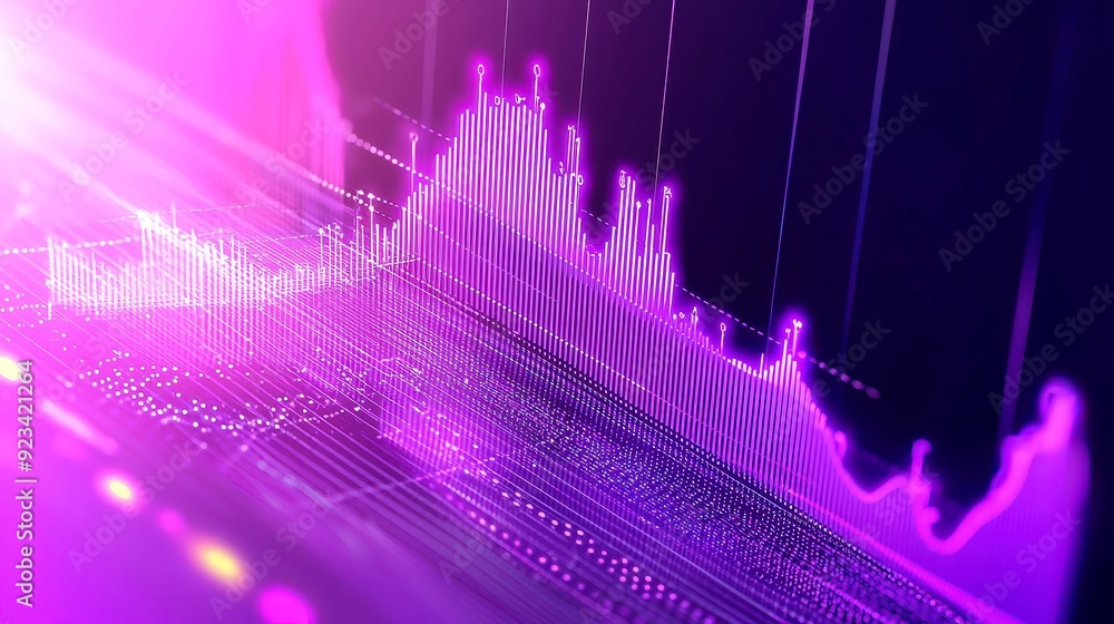 Poster neon complexity in big data, a vivid representation of abstract statistical concepts, featuring intr