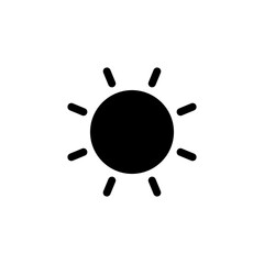 Sun icon logo design. Brightness sign and symbol