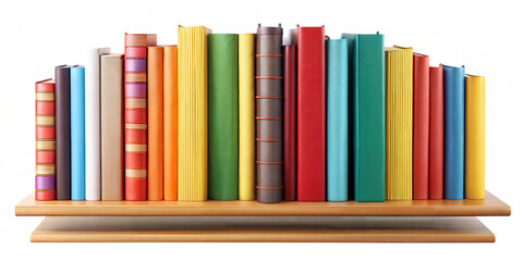 Exciting books in bright bindings are tightly packed on shelves in the library. Study, classroom, university, office, library. 