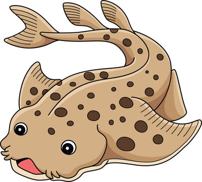 recommend clip art: Angel Shark Cartoon Colored Clipart Illustration