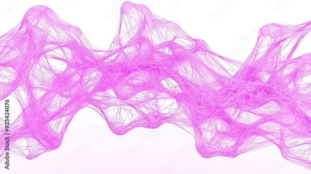 Poster intricate network of interconnected lines, a visually striking backdrop showcasing a dense arrangeme