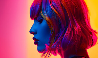 Obraz premium graphic advertising images focusing on beauty and hair