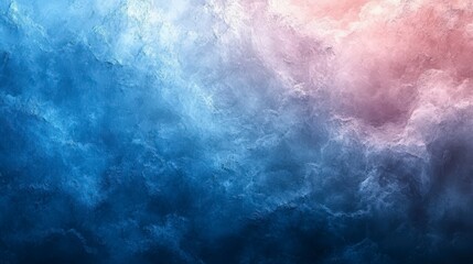 Fototapeta premium Abstract blue and pink smoke clouds blending together in a soft textured background.