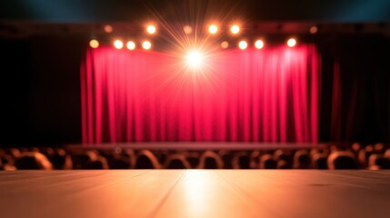 A community theater performance filled with local actors and audience members, showcasing artistic talent and shared enjoyment.