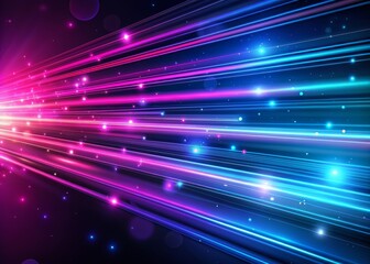 Obraz premium abstract futuristic background with pink blue glowing neon moving high speed wave lines and bokeh lights. Data transfer concept Fantastic wallpaper