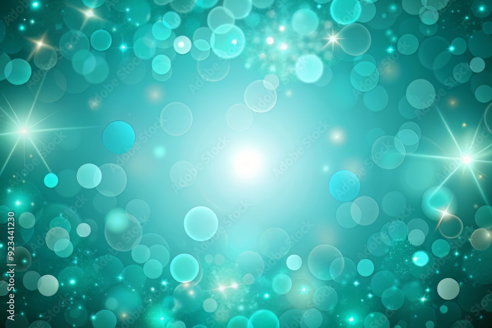 Poster vibrant turquoise background with ample copy space, perfect for text or image overlays, providing a 