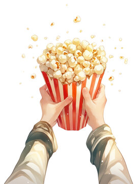 recommend clip art: PNG Hands holding popcorn bucket
