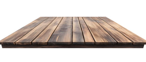 wooden textured tabletop isolated on white or transparent png