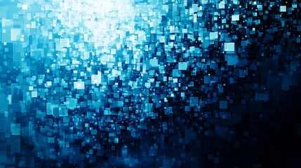 Obraz premium A mesmerizing abstract background featuring a blue gradient and a multitude of squares symbolizing data, technology, innovation, and the digital world.