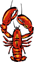 Hand drawn Italian summer food and drinks  illustration. Sketch style party wedding and picnic icons.