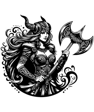Viking Shield Maiden Warrior 