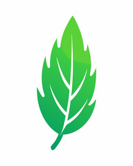 Green leaf icon stock illustration