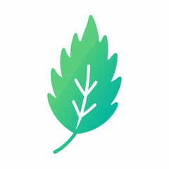 Green leaf icon stock illustration