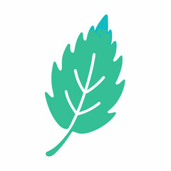 Green leaf icon stock illustration