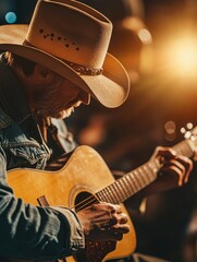 Naklejka premium Country Musician