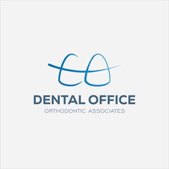 Dental Clinic Logo Design Dentist Logo Tooth abstract Linear Dentist stomatology