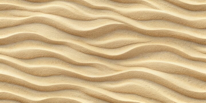 Seamless white sandy beach or desert sand dunes tileable texture. Boho chic light brown clay colored summer repeat pattern background marble texture. Generative Ai.